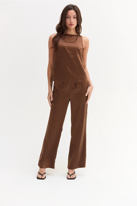 Dawn Satin Pull-On Pants