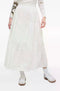 Desigual Women Eyelet Embroidered Tiered Midi Skirt White