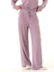 Diane Feather Fleece Satin Trim Detail Pant