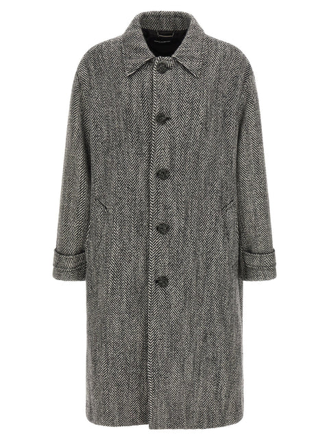 Dolce & Gabbana Chevron Wool Coat