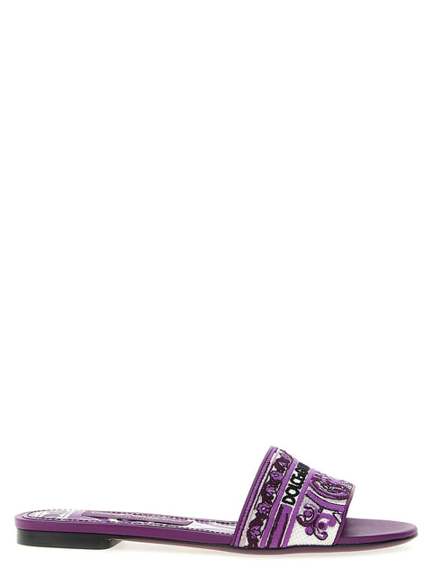 Dolce & Gabbana Maiolica Embroidery Slides