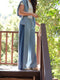 Dorothy Denim Terry Contrast Panel Pant