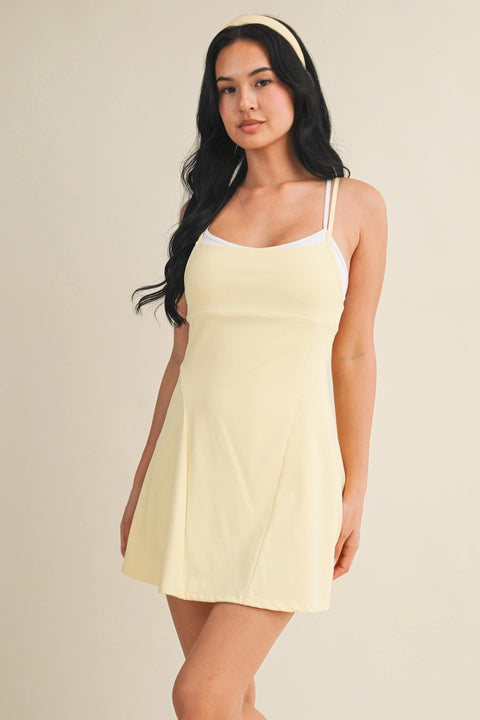 Double Layered Dress - Lemon