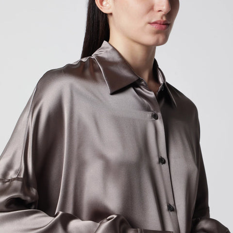 Dries Van Noten Shirt Taupe Color in Silk