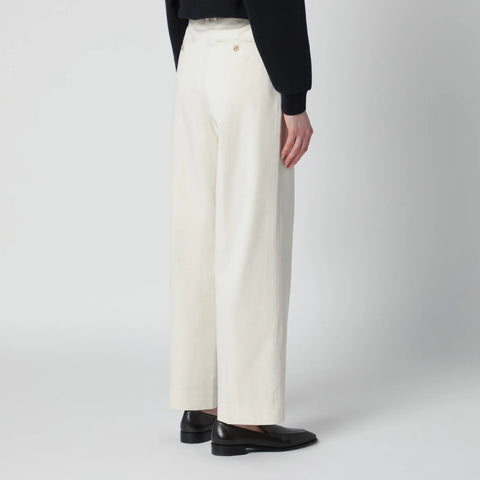 Dunst Ivory double-pleat trousers in cotton blend