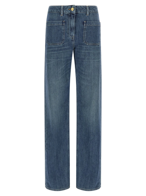 Elisabetta Franchi Logo Embroidery Jeans