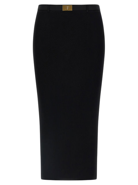 Elisabetta Franchi Ribbed Knit Skirt