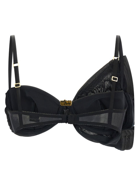 Elisabetta Franchi Satin Bra And Tulle