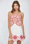 Emb Detail Linen Blend Scallop Edge Dress-Dress-FATE-S-OFF WHITE-Urbanheer