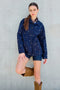 Embroidered Lightweight Button-Up Jacket