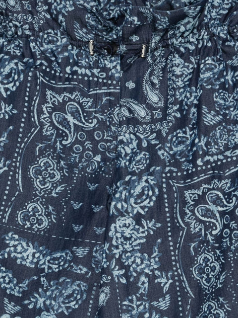 Emporio Armani Printed cotton trousers