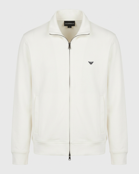 Emporio Armani Zip Up Hoodie Snow White