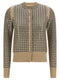 Ermanno Scervino Check Cardigan With Crystals