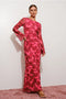 Exclusive Floral Print Bell Sleeve Maxi Dress-Dress-Pretty Garbage-S-Red-Urbanheer