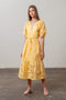 Eyelet Detail Waist Tie Midi Dress-Dress-Moon River-XS-LIGHT YELLOW-Urbanheer