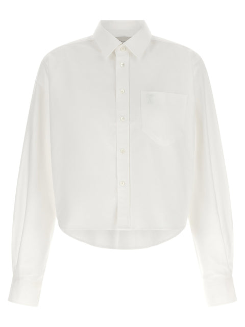 Ami Paris Ami De Coeur Cropped Shirt