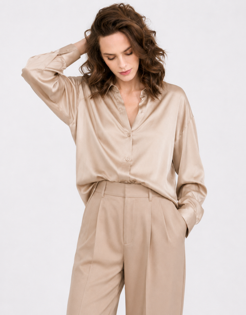 Como Silk Satin Shirt