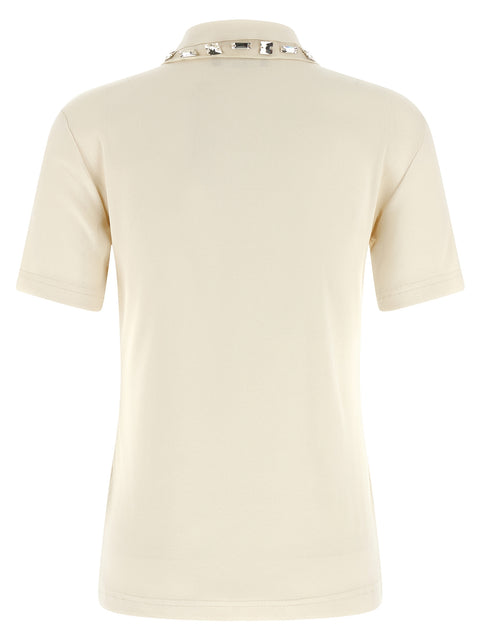 Fabiana Filippi Crystal Collar Polo Shirt