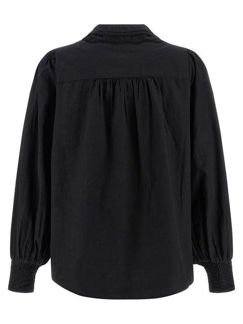 Farm Rio Black Embroidered Shirt