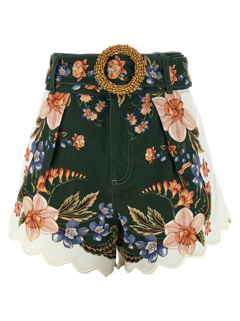 Farm Rio Green Berry Garden Shorts