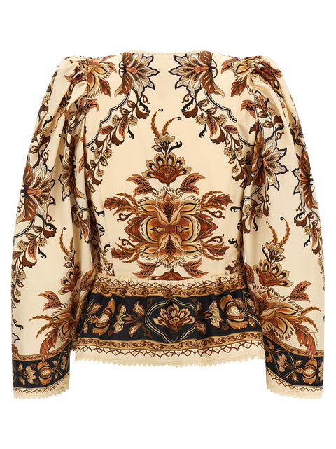 Farm Rio Majestic Garden Sand Blouse