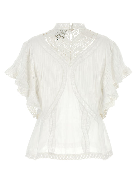 Farm Rio Openwork Detail Blouse