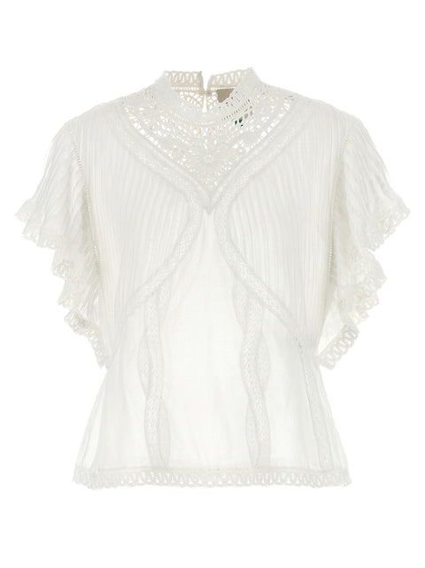 Farm Rio Openwork Detail Blouse