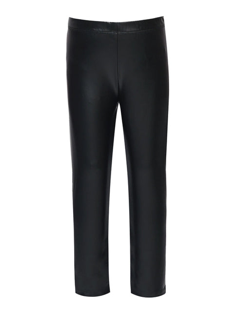 Faux Leather Leggings-Leggings-Hannah Banana-12M-BLACK-Urbanheer