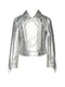 Faux Leather Metallic Moto Jacket with Fringe Back Detail-Jacket-Hannah Banana-12M-SILVER-Urbanheer