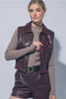 Faux Leather Zip Up Vest