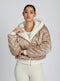 Fawn Reversible Faux Fur Hoodie - Taupe-Hoodie-Blanc Noir-M-White/Warm Taupe-Urbanheer