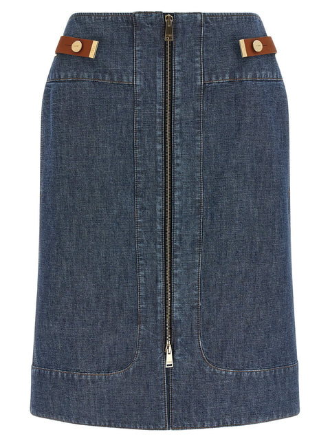 Fendi Chambray Denim Skirt