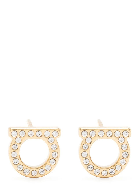 Ferragamo Gancini Crystals Earrings