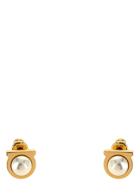 Ferragamo Gancini Pearl Earrings