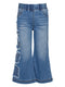 Flared Pants w/ Love Patch Detail