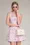 Floral Cotton Square Neck Mini Dress