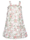 Floral Flutter Sleeve Drop Waist Dress