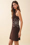 Flower Rope Embroidered Detail Sleeveless Dress