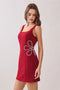Flower Rope Embroidered Detail Sleeveless Dress