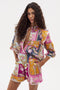 Folk Linen Shirt - Calypso Print