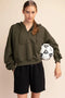 French Terry Fleece Pullover Jacket