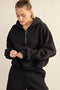 French Terry Fleece Pullover Jacket