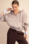 French Terry Fleece Pullover Jacket