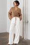 Wrap Side Tie Ribbed Knit Cardigan