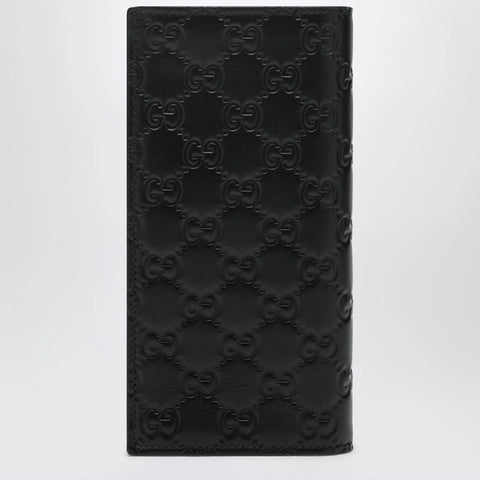 GUCCI Black GG Emblem long wallet