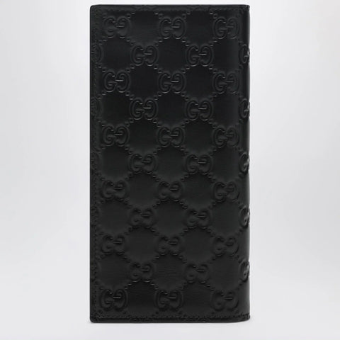 GUCCI Black GG Emblem long wallet