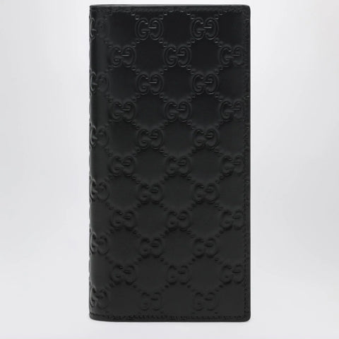 GUCCI Black GG Emblem long wallet