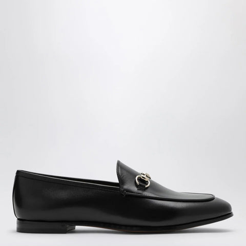 GUCCI Black leather Jordaan loafer