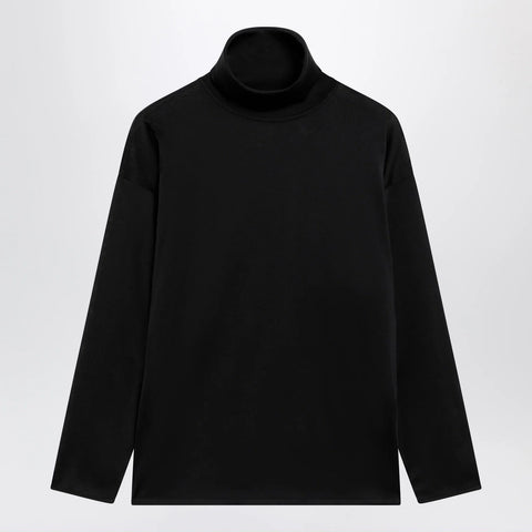 GUCCI Black silk turtleneck sweater