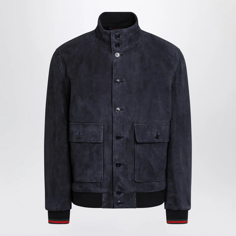 GUCCI Blue leather jacket